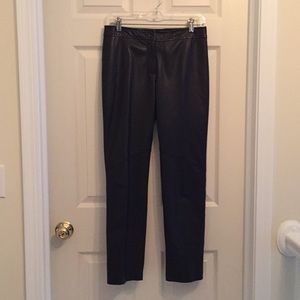 Genuine Black Leather Pants (Size 4P)
